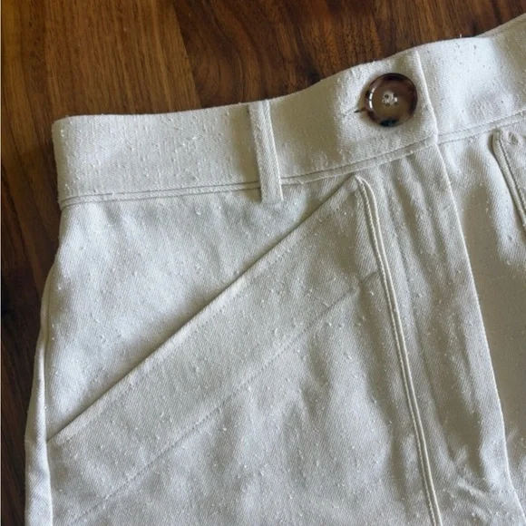 Sezane Alberello Ecru Shorts FR 42 Size 10  New - Picture 12 of 12